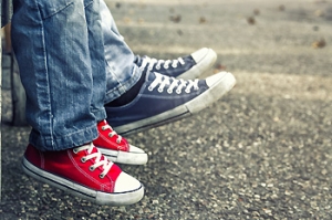 Shoes and Children Walking